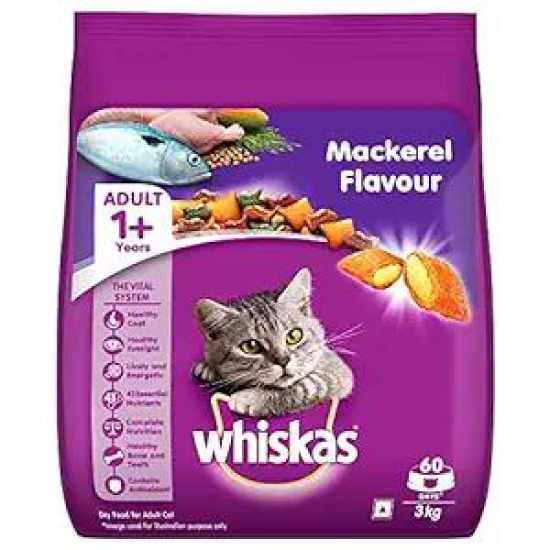 Whiskas Mackerel Adult Cats 3 Kgs