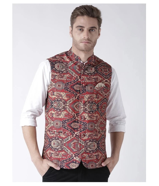 Hangup Multi Cotton Blend Nehru Jacket - None