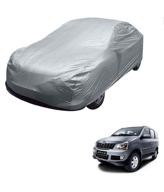 Kozdiko Silver Matty Car Body Cover with Buckle Belt For Mahindra Xylo