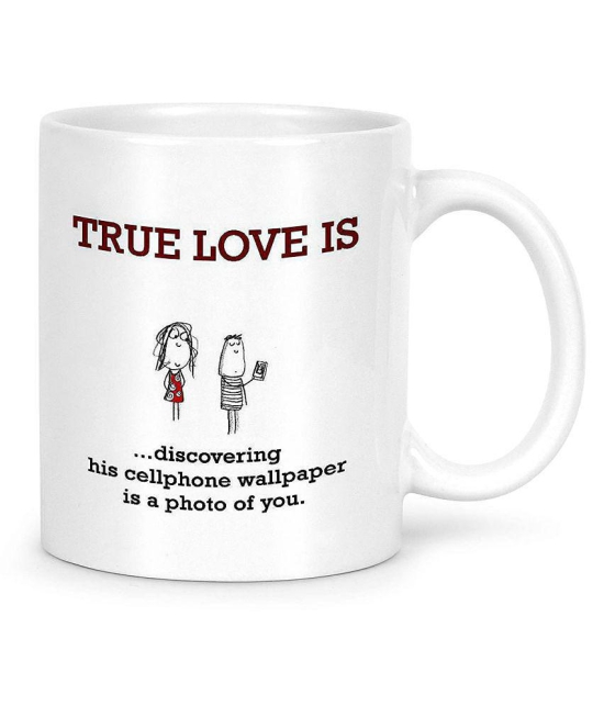 Idream Quote Printed Ceramic Coffee Mug 1 Pcs 330 mL - White