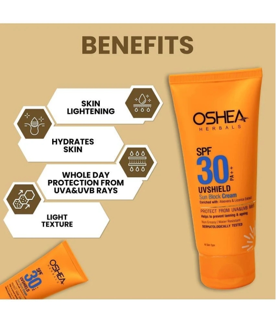 Oshea Herbals UV SHIELD SUN BLOCK CREAM SPF 30 PA ++ 60Grams