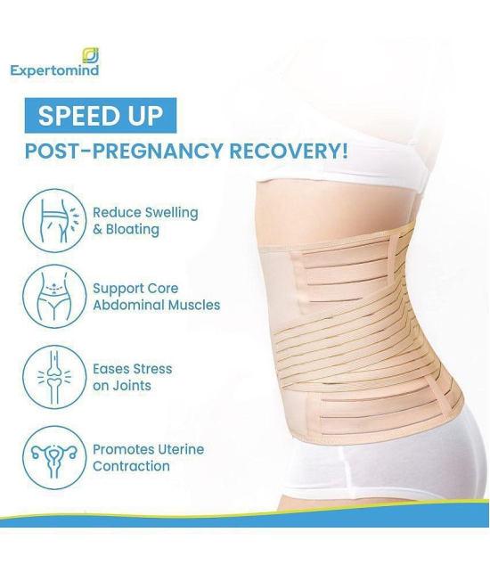 Expertomind Maternity Belt After Delivery C Section 2-In-1 Abdominal Belt For Women Body Shaper 2XL Size Abdominal Binder And Maternity Belt - None