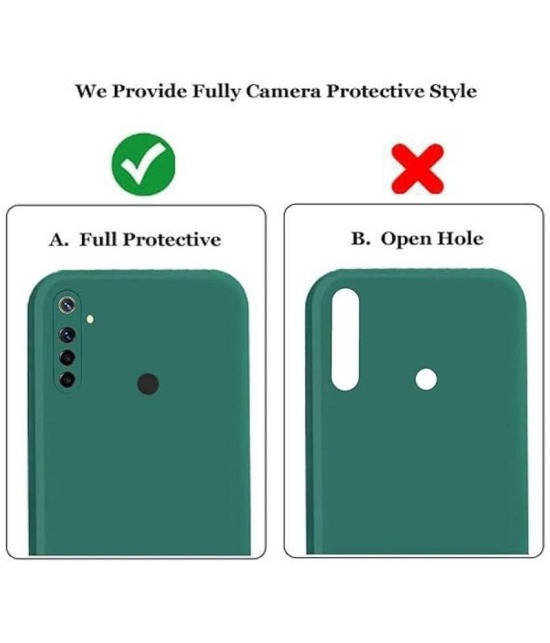 Case Vault Covers Plain Cases Compatible For Silicon Realme 5i ( Pack of 1 ) - Green