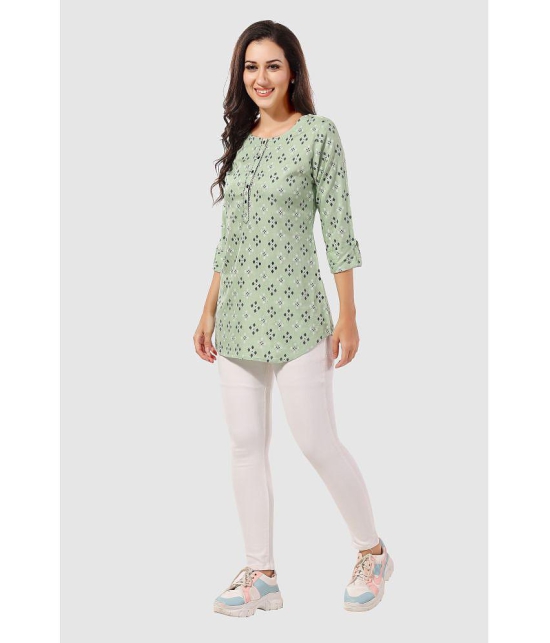 Meher Impex - Green Rayon Womens A-line Kurti ( Pack of 1 ) - None