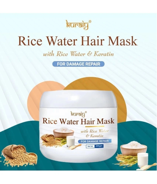 KURAIY Rice Water Hair Mask With Rice Water & Keratin For Damage Repair 200g