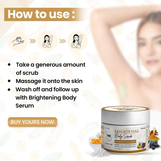 Brightening Body Scrub for Brightened Underarms, Knees, and Elbows