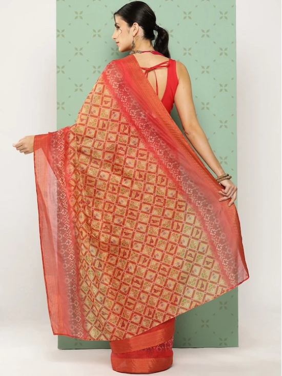 Ethnic Motifs Printed Chanderi Zari Saree