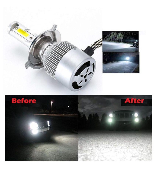 Kozdiko Bike C6 LED All in One Light Bulb 50W LED Car Headlight Conversion Kit for Cars 6000K (White) For Bajaj Pulsar 150 Ns