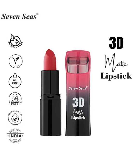 Seven Seas 3D Matte Lipstick | Long Lasting | Waterproof Matte Lipstick for Women (Chestnut Rose)