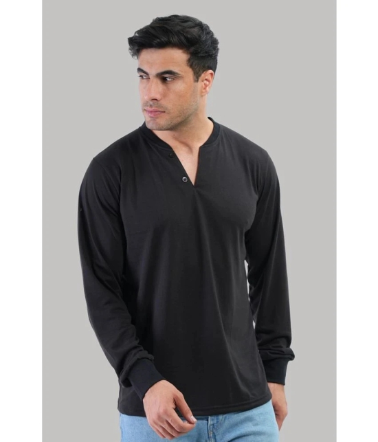 Forbro Cotton Regular Fit Solid Full Sleeves Mens T-Shirt - Black ( Pack of 1 ) - None