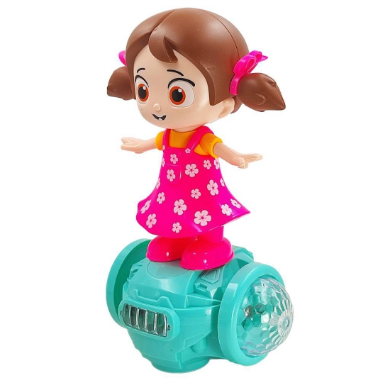 Humaira Fashion Girl Musical Dancing Doll - Enchanting 360 Rotating Toy with Lights and Bump n Go Action for Kids Girls