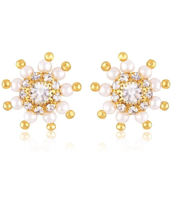 VIVASTRI White Stud Earrings ( Pack of 1 ) - White