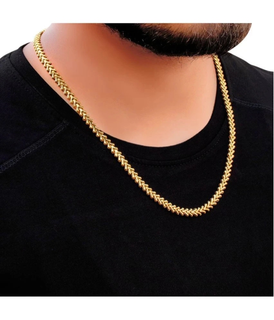 FASHION FRILL - Gold Plated Brass Chain ( Pack of 1 ) - None