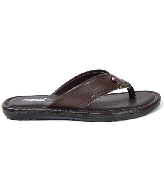 Ajanta - Brown Mens Leather Slipper - None