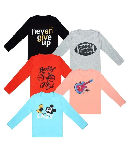 Diaz Printed Tshirt For boys And girls Combo of 5 - None