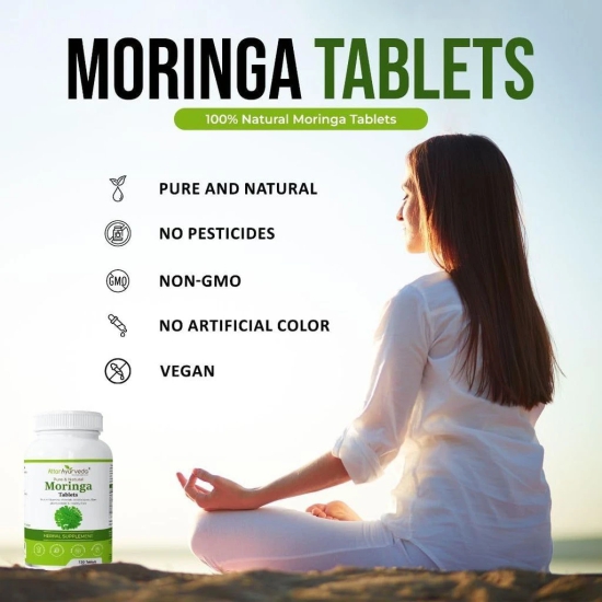 Attar Ayurveda Moringa Tablets 120 Tablets, 500 mg each