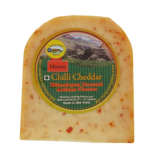 Himalayan Mature Chilli Cheddar Cheese - Spiced with Kashmiri Chillies-200g (Pack of 1)