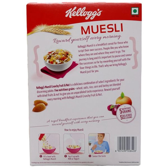 Kelloggs Muesli Fruit & Nut, 500 G Carton