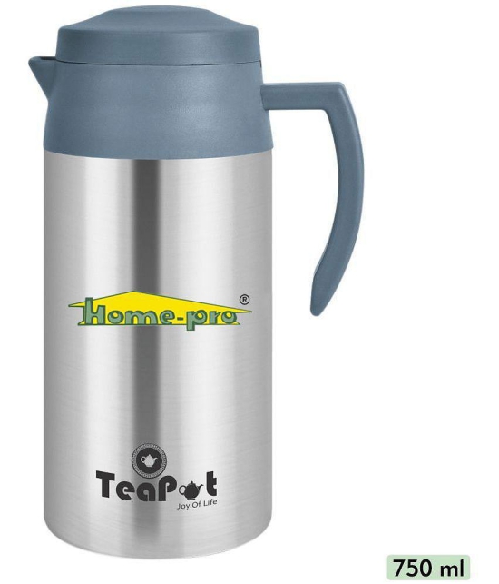 HomePro Tea Pot Insulated/Carafe, Stainless Steel Leak Proof Hot & Cold Both 750 ML Pack of 2 - Silver