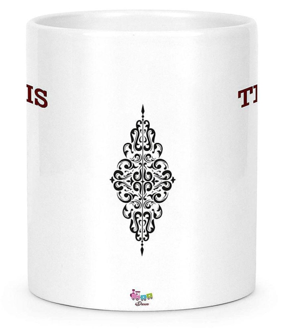 Idream Quote Printed Ceramic Coffee Mug 1 Pcs 330 mL - White