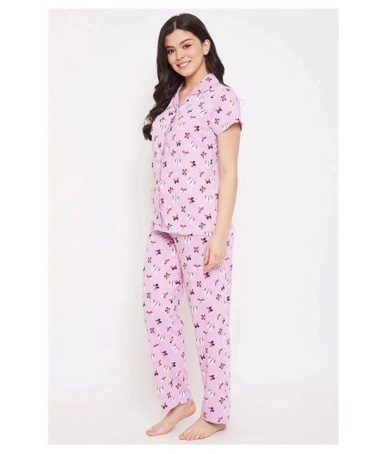 Clovia Cotton Nightsuit Sets - Purple Pack of 2 - 3XL