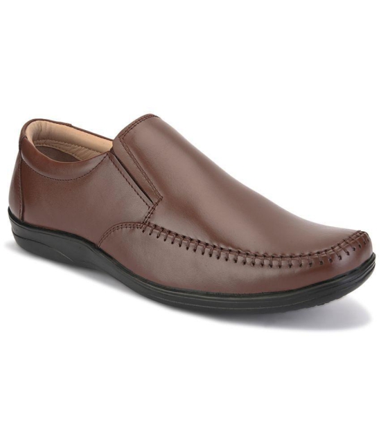 Fentacia - Brown Men's Slip On Formal Shoes - None