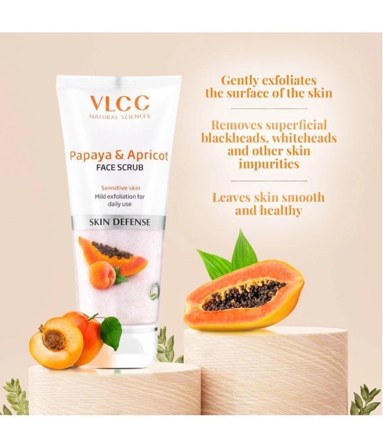 VLCC Papaya & Apricot Face Scrub, 80 g, Removes Blackheads & Whiteheads