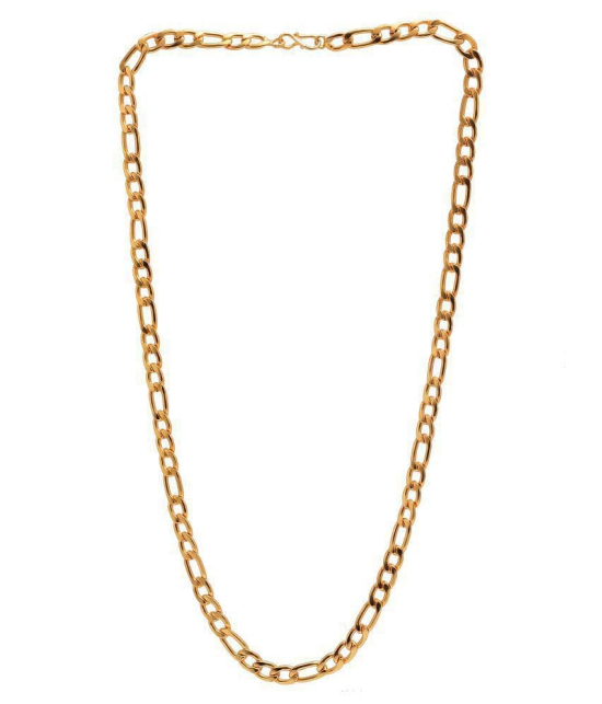 Jewar Manid Chain Link Gold Plated Brass & Copper Sachin Chain Daily Use Jewelry For Men & Boys 8234 - Golden