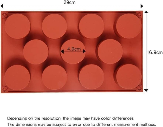 Skytail Round Cookie Molds - 11-Cavity Cylinder