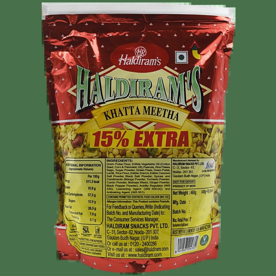 Haldiram's Khatha Meetha Namkeen, 400 G Pouch