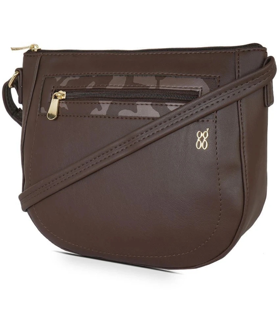 Baggit Brown Faux Leather Handheld - Brown