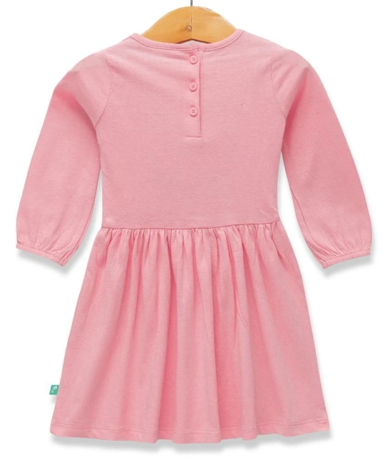 Juscubs Pink Cotton Baby Girl Dress ( Pack of 1 ) - None