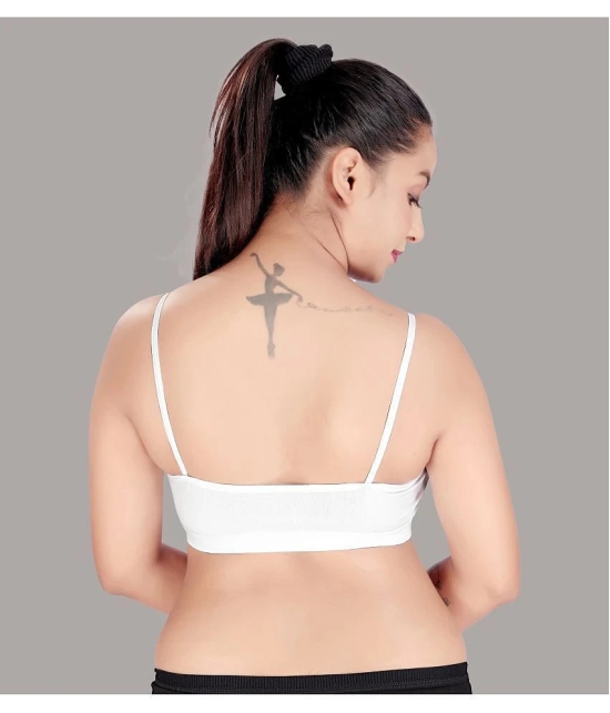 HAYA White Polyester Non Padded Womens Cami bra ( Pack of 1 ) - None