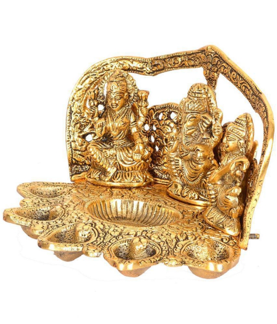 VARKAUS - Brass Lakshmi Ganesha Saraswati Idol ( 20 cm )