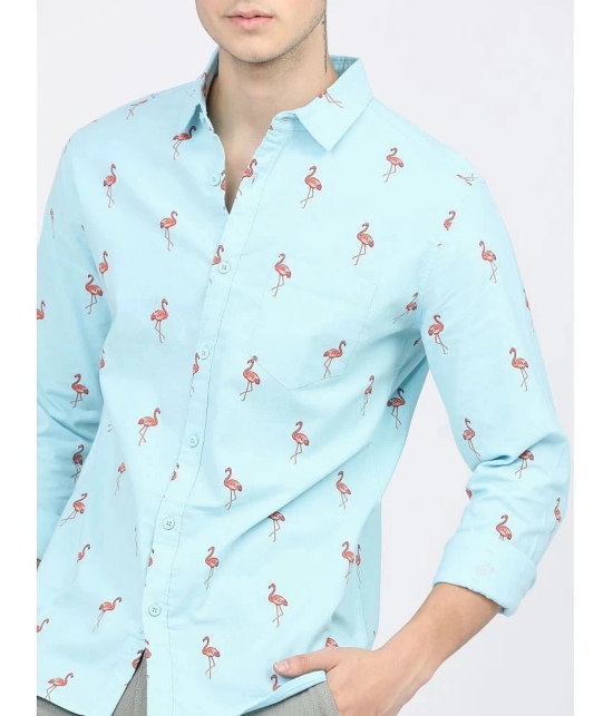 Ketch 100% Cotton Regular Fit Printed Full Sleeves Mens Casual Shirt - Blue ( Pack of 1 ) - None