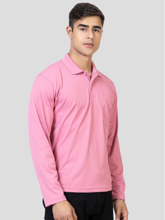 YHA - Pink Cotton Blend Regular Fit Mens Polo T Shirt ( Pack of 1 ) - None