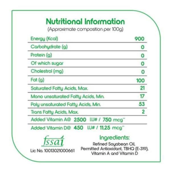 Fortune Soybean Refined Oil 910 Ml