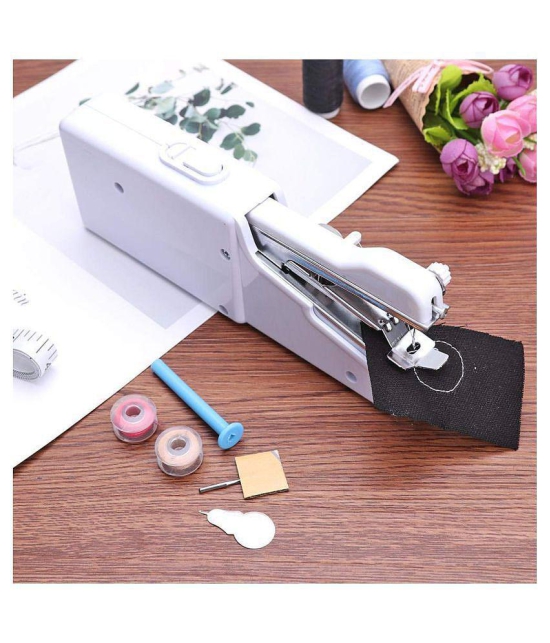 1PC White Color Rectangle Hand-held Portable Multi-functional Electric Mini Sewing Machine