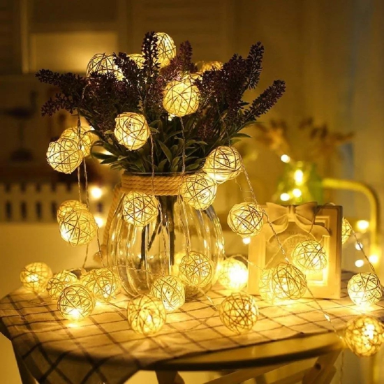 M17 Gold Wire Ball LED Lights-GoldBall / Yellow