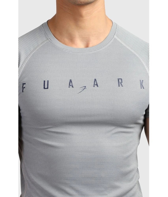 Fuaark Medium Grey Polyester Slim Fit Mens Sports T-Shirt ( Pack of 1 ) - None