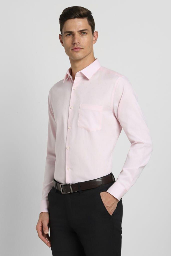 Men Pink Slim Fit Formal Full Sleeves Formal Shirt