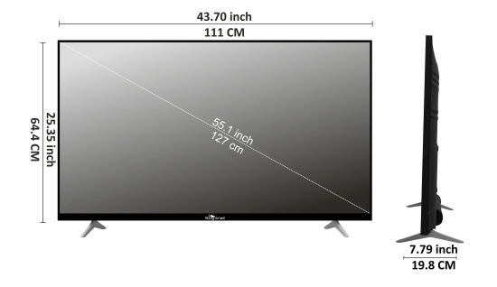 SkyWall 139.7 cm 55 inches 4K Ultra HD Smart LED TV 55SW4K-VS Frameless Edition Voice Assistant-SkyWall 139.7 cm (55 inches) 4K Ultra HD Smart LED TV 55SW4K-VS (Frameless Edition) Voice Assistant