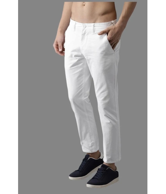 HALOGEN White Regular Chinos ( Pack of 1 ) - None