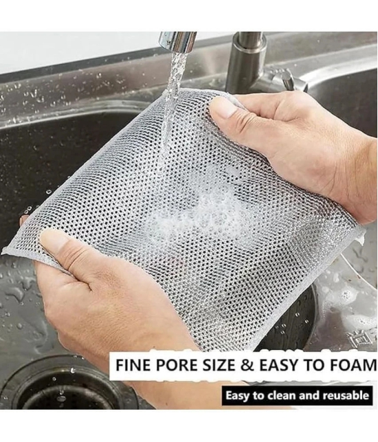 DHS Mart Multipurpose Wire Dishwashing Rags Dishes, Stove Dishwash Bar Non-Scratch Wire Dishcloth Cleans 1 no.s Pack of 5