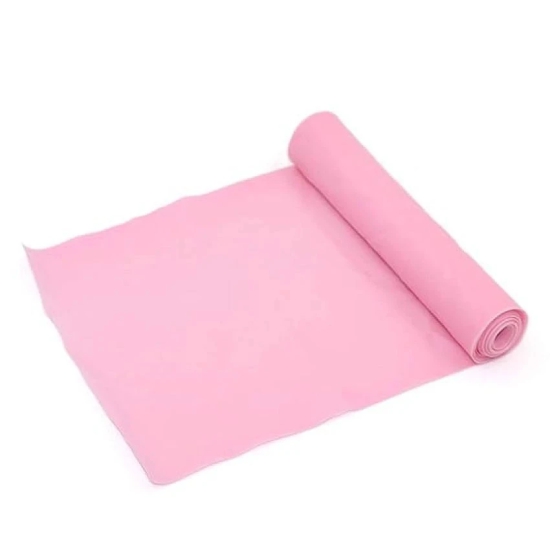 Yoga Band, Resistance Exercise Band for Training Latex-Free Anti-Allergic & Tear-Resistant TheraBand for Exercise, Stretching, Workout & Physiotherapy (Pink) Pack of 1 - Pink