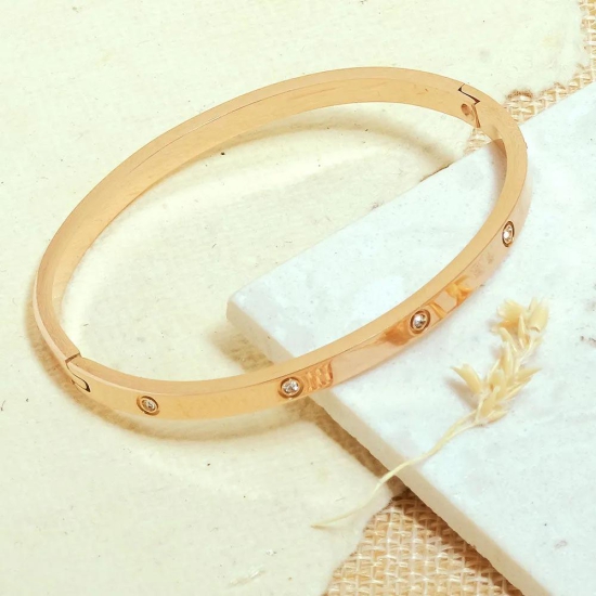 Studded Bangle-Rosegold / Thin