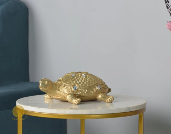 Tortoise Showpiece for Vastu-Gold