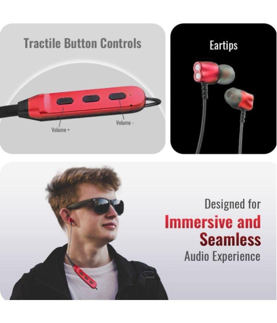 Tecsox - Wireless Bluetooth Headset - Red