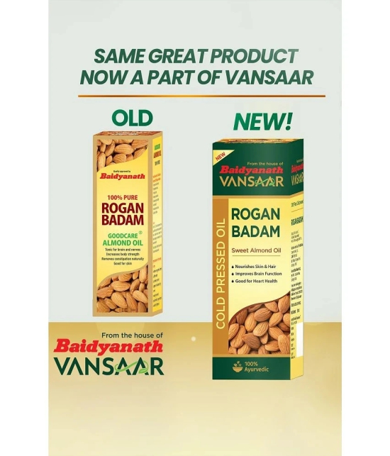 Vansaar Rogan Badam Oil 100ml| 100% Pure Badam Tel for Glowing Skin & Hair Growth