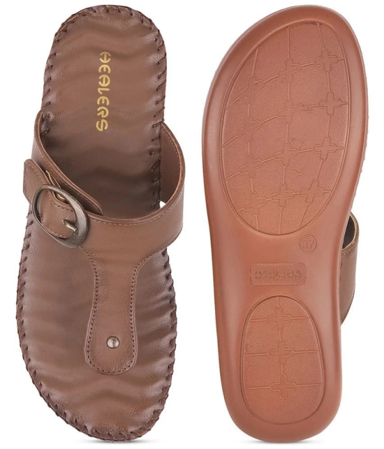 Liberty Tan Womens Leather Slipper - None